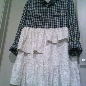 XL Flannel Plaid Tunic